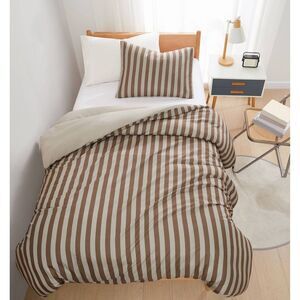 Truly Soft Twin Weston Striped Comforter Set Brown